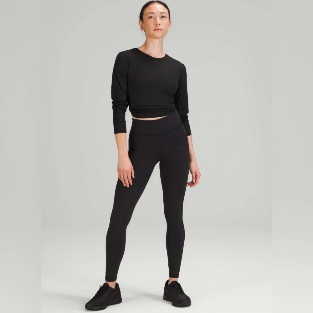 Lululemon High Neck Running and Training Long Sleeve Gym Casual Shirt